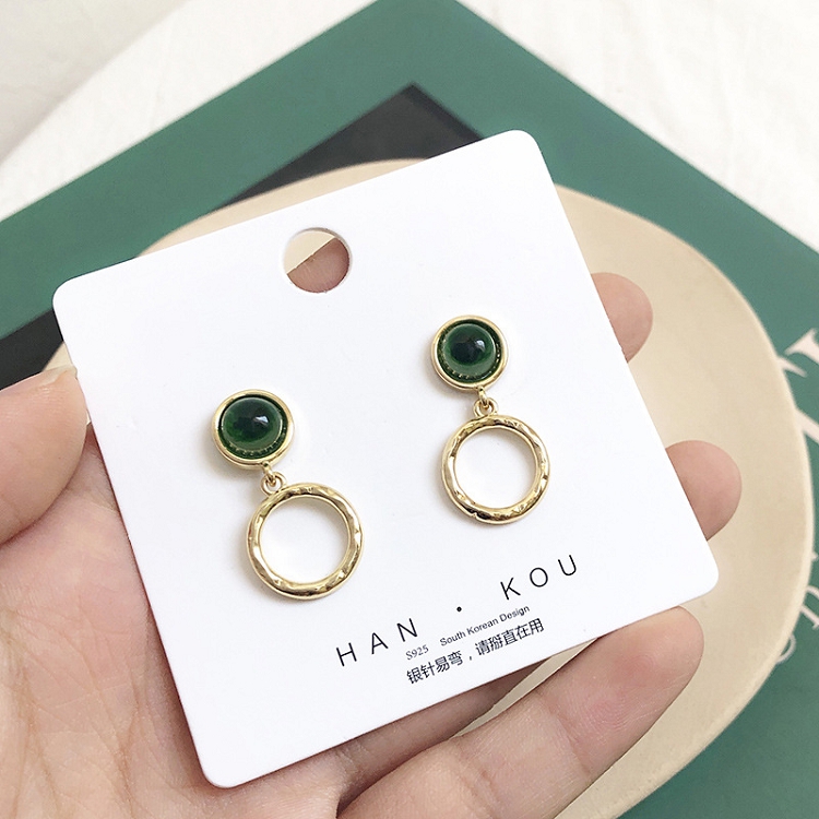 925 Silver needle South Korea exquisite high sense of fashion disc earrings cool wind simple earrings manufacturers direct sales